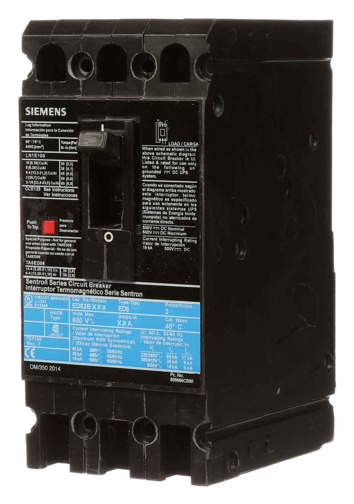 ED63B030 - Siemens - Molded Case Circuit Breaker