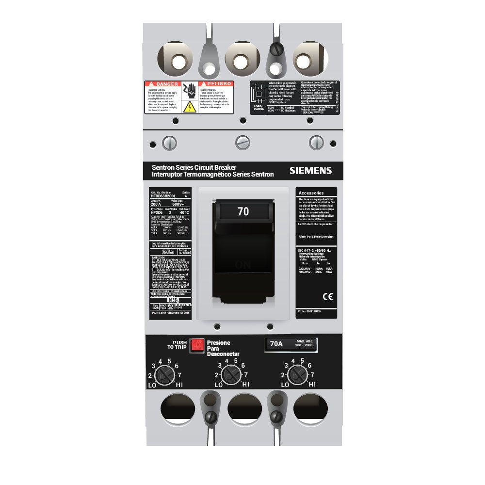 HFXD63B070L - Siemens - Molded Case Circuit Breaker