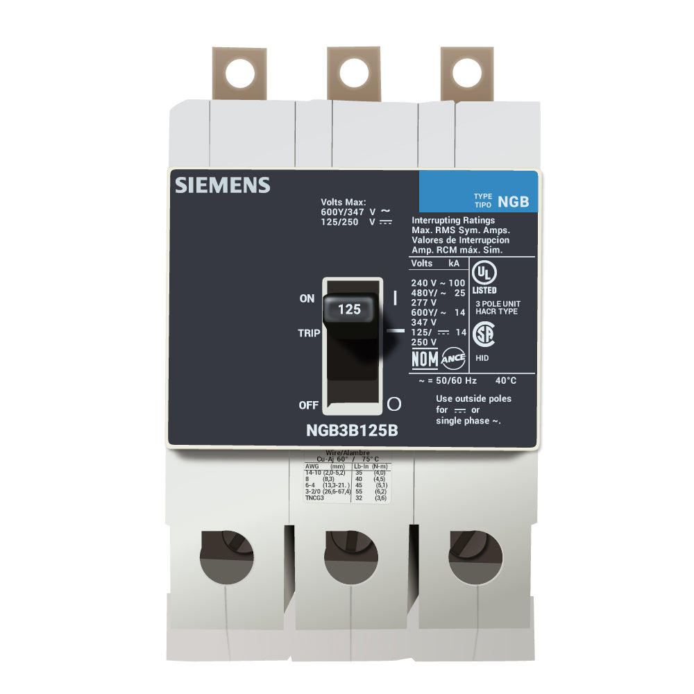 NGB3B125B - Siemens - Molded Case Circuit Breaker