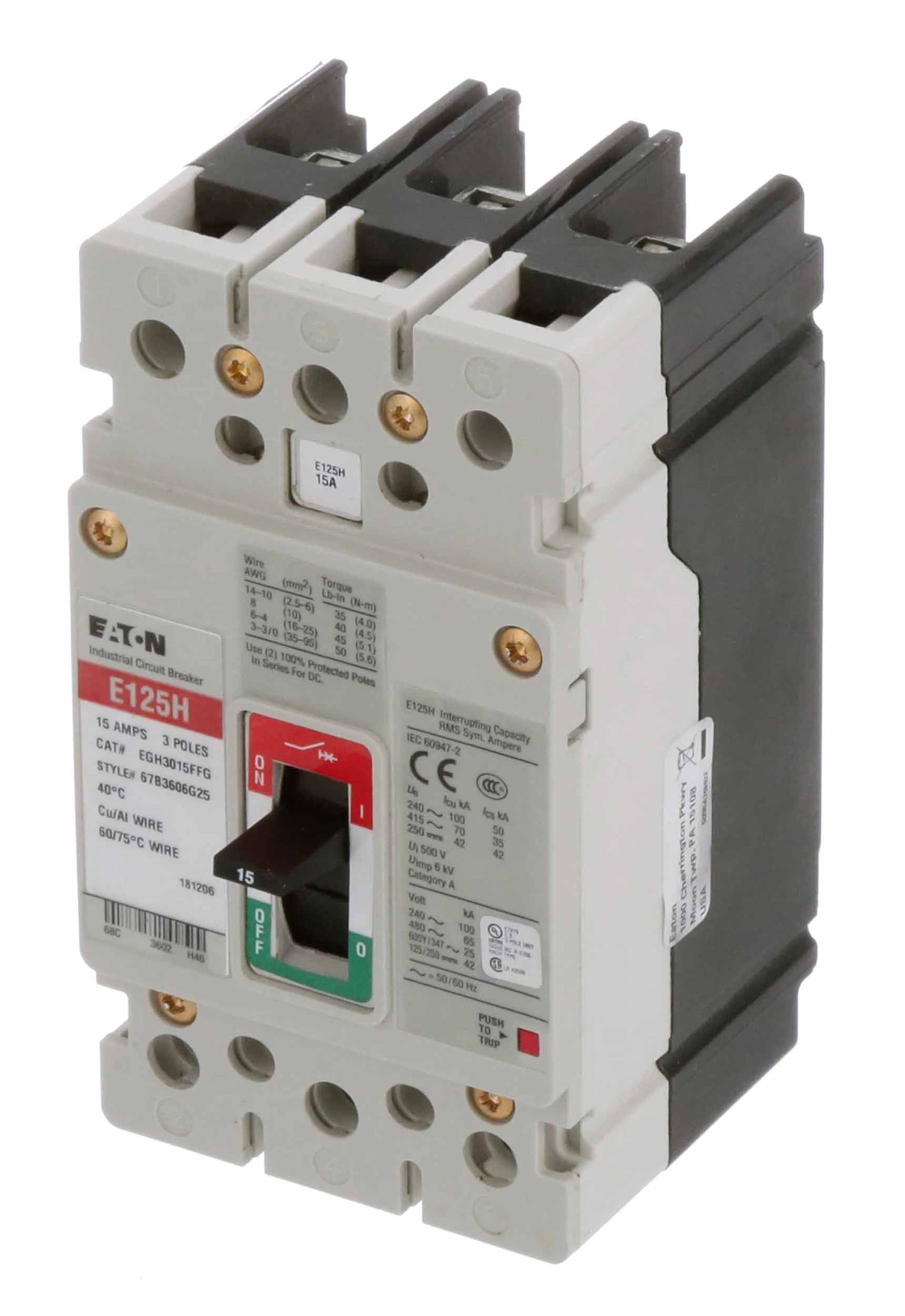 EGH3015FFG - Eaton - Molded Case Circuit Breaker