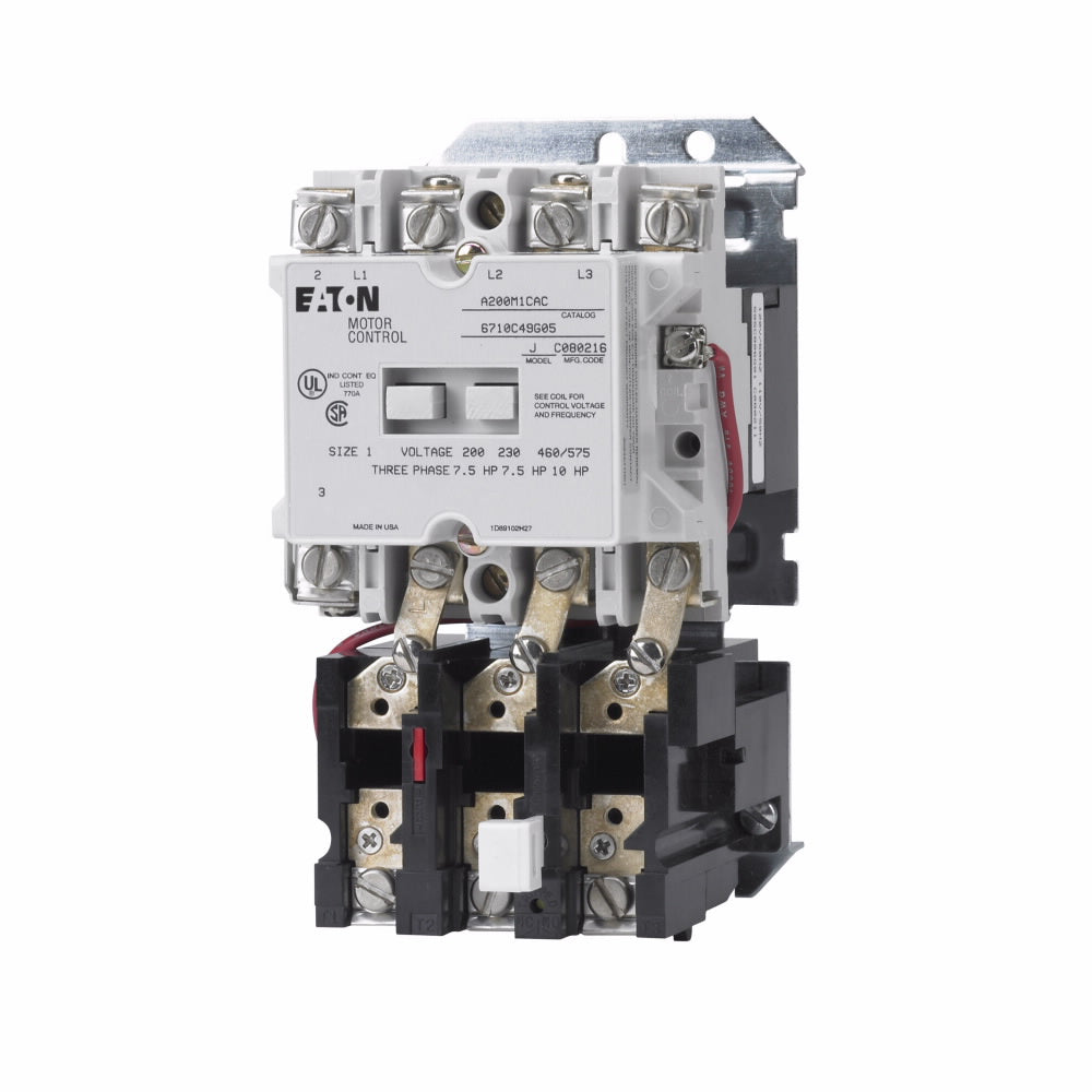 A200M1CAC - Eaton Cutler-Hammer 27 Amp 3 Pole 120 Volt AC Non-Reversing NEMA Starter