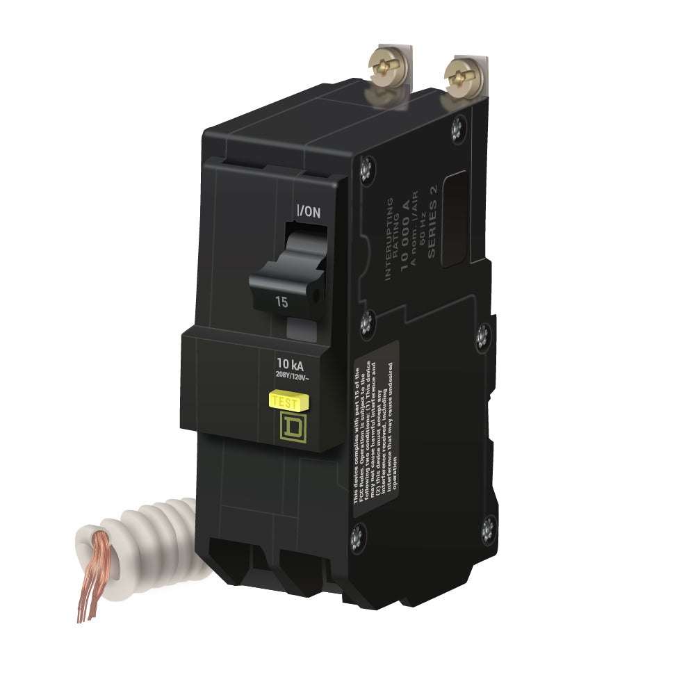 QOB215GFI - Square D - 15 Amp GFCI Circuit Breaker