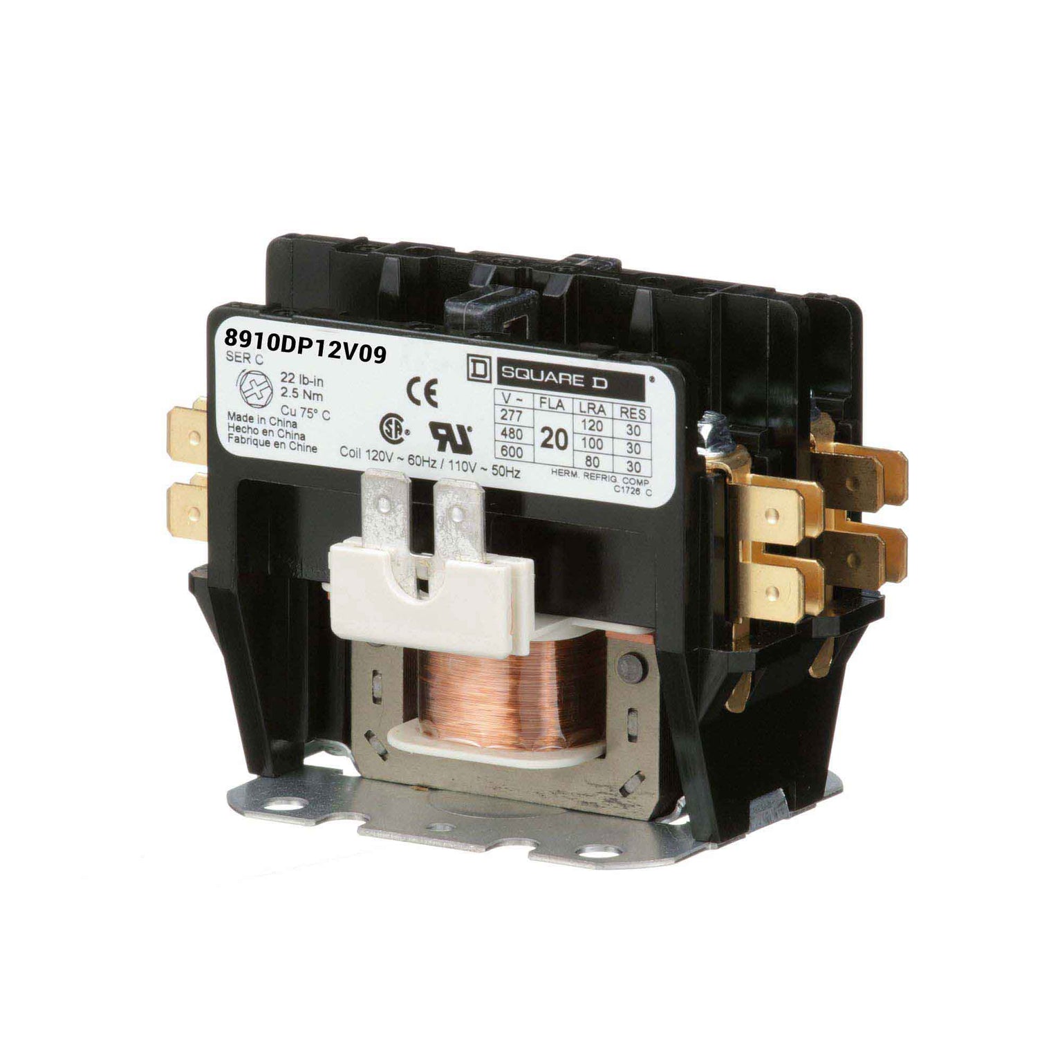 8910DP12V09 - Square D - Definite Purpose Contactor