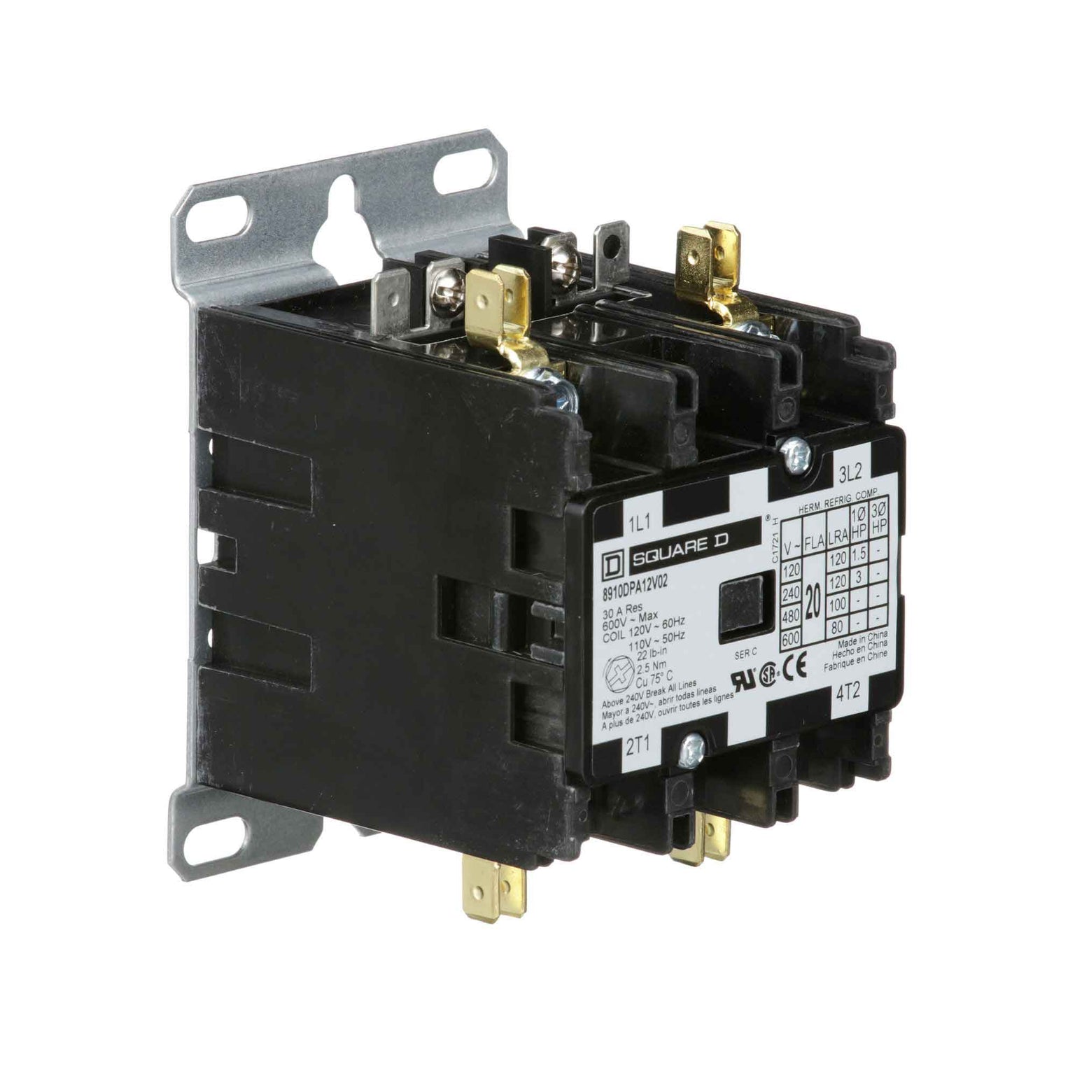 8910DPA12V02 - Square D - Definite Purpose Contactor