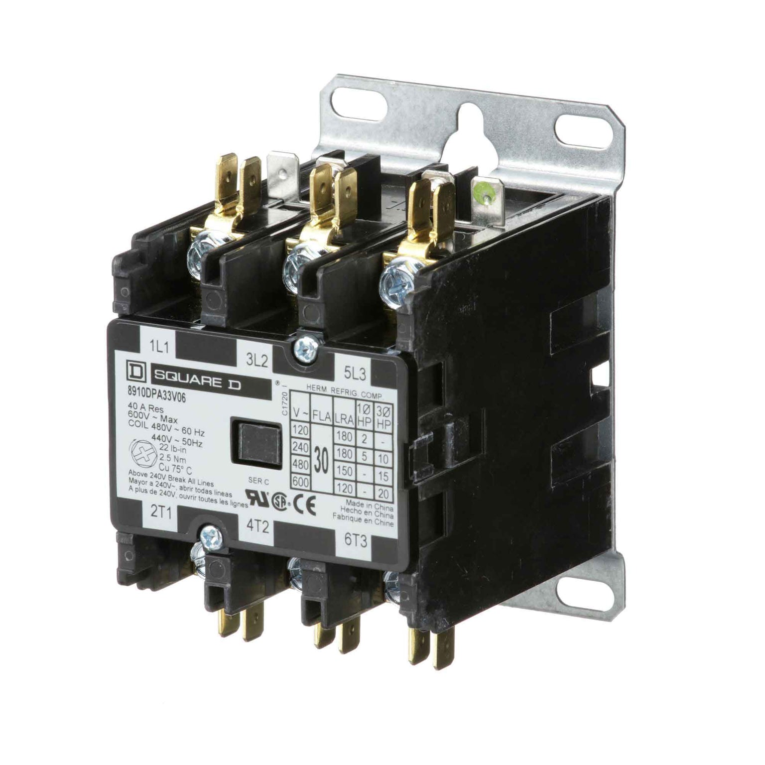 8910DPA33V06 - Square D - Definite Purpose Contactor