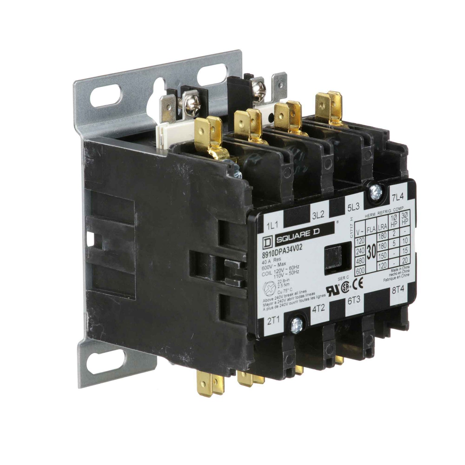 8910DPA34V02 - Square D - Definite Purpose Contactor