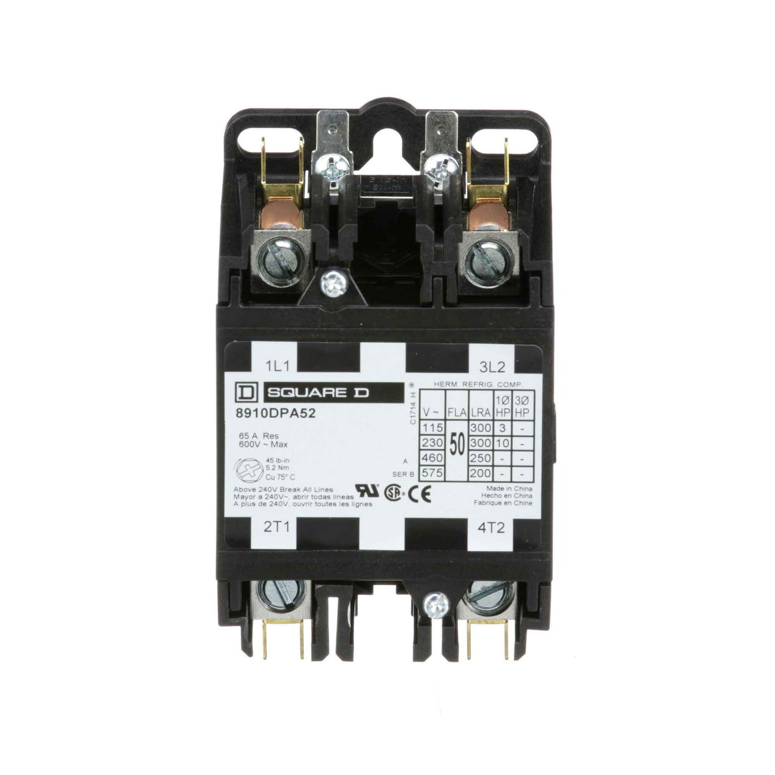 8910DPA52V09 - Square D - Definite Purpose Contactor