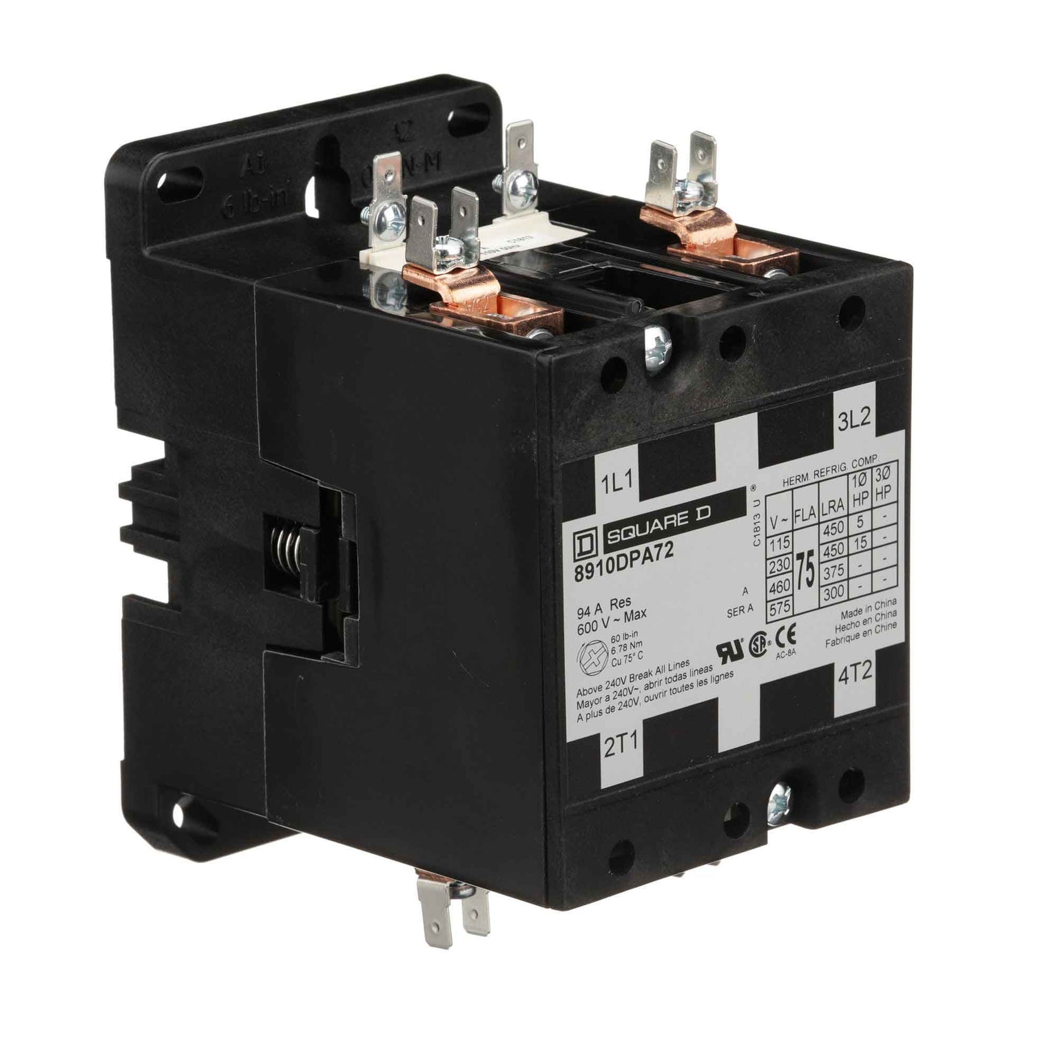 8910DPA72V09 - Square D - Definite Purpose Contactor