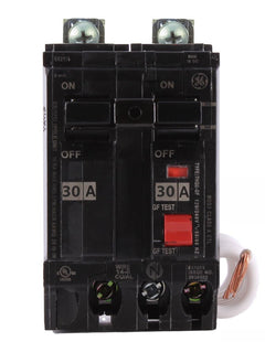 THQB2130GFT - GE 30 Amp Double Pole GFCI Bolt-On Circuit Breaker