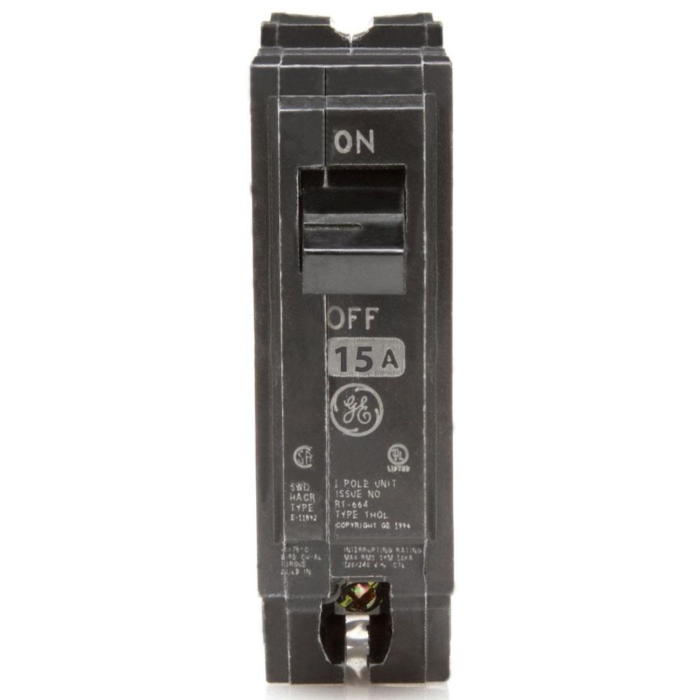 THQL1115 - GE 15 Amp Single Pole Circuit Breaker