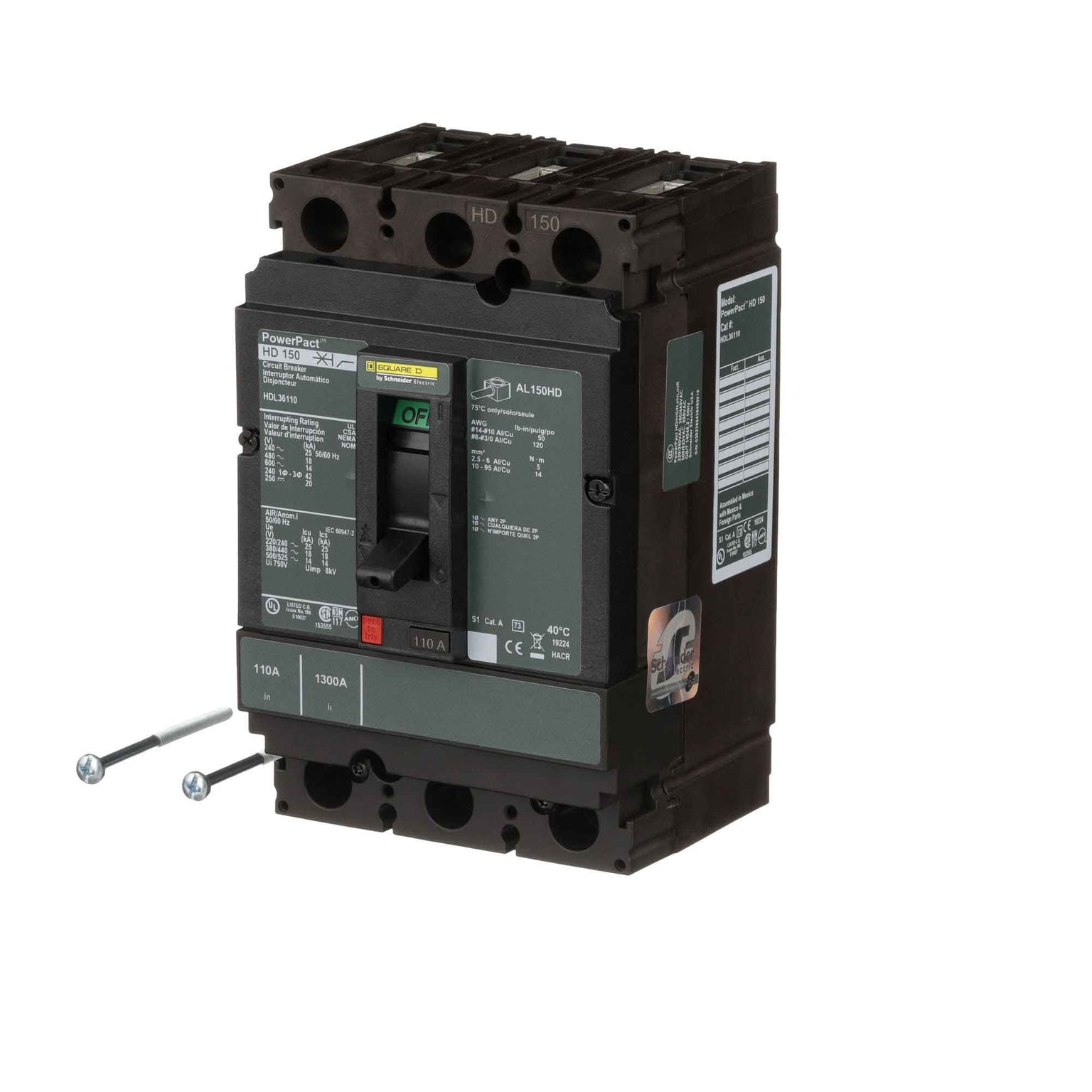 HDL36110 - Square D - Molded Case
 Circuit Breakers