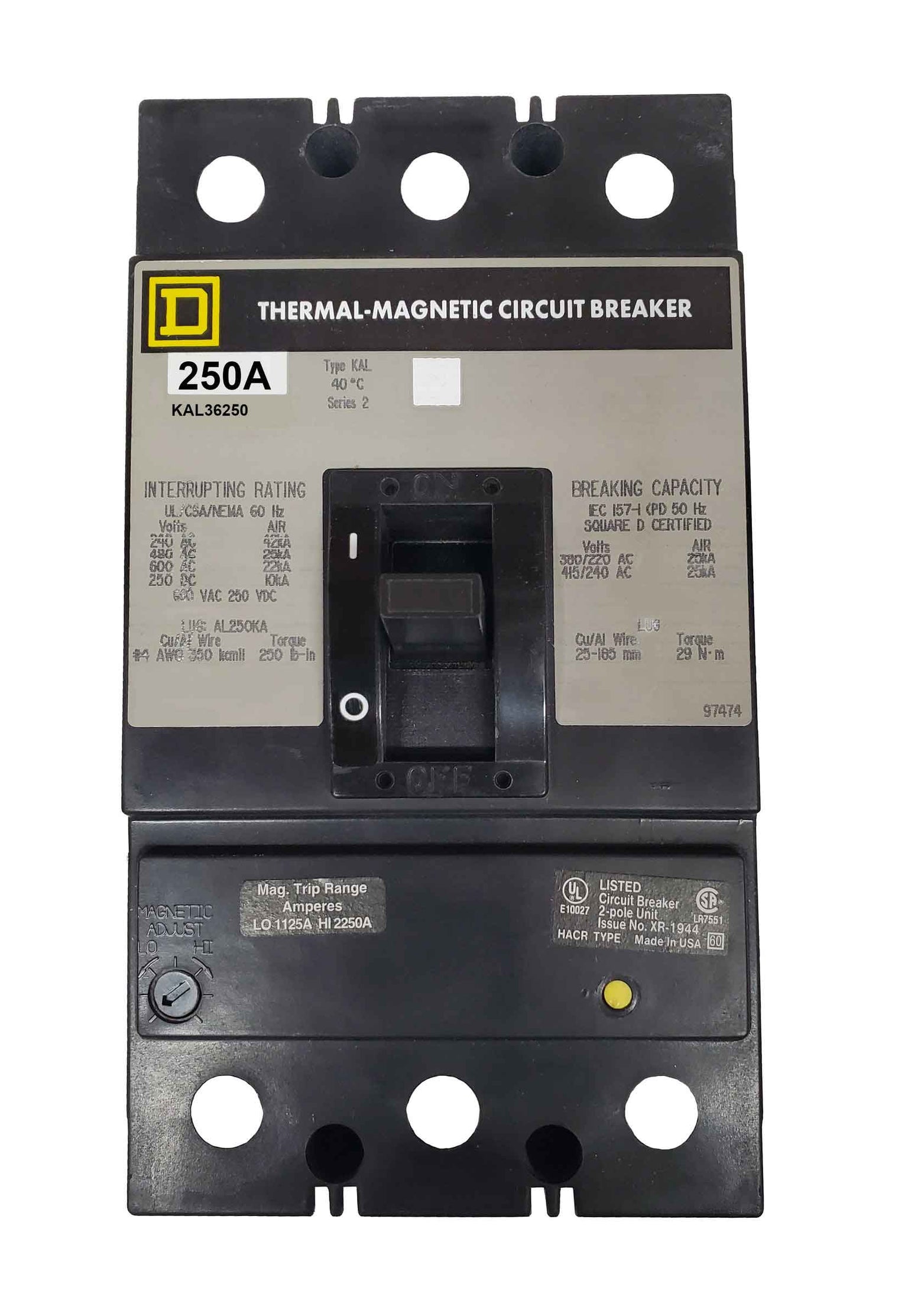 KAL36250 - Square D - Molded Case Circuit Breaker