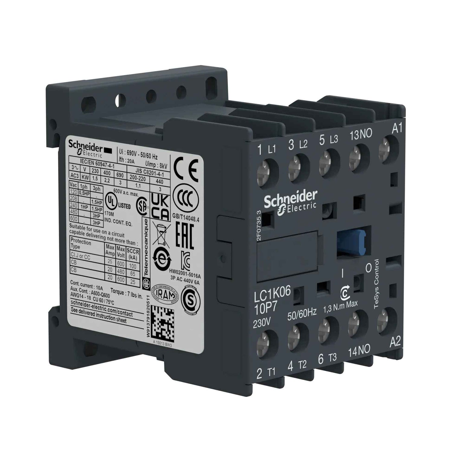 LC1K0610U7 - Square D - Magnetic Contactor