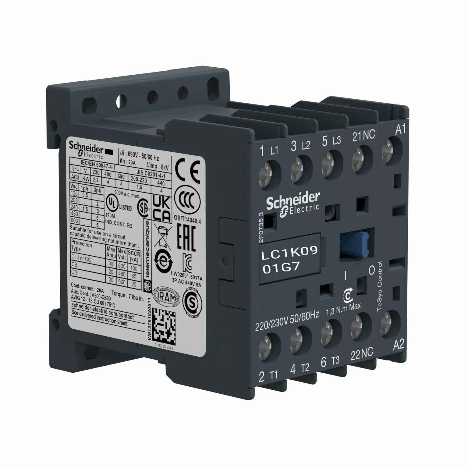 LC1K0901G7 - Square D - Magnetic Contactor