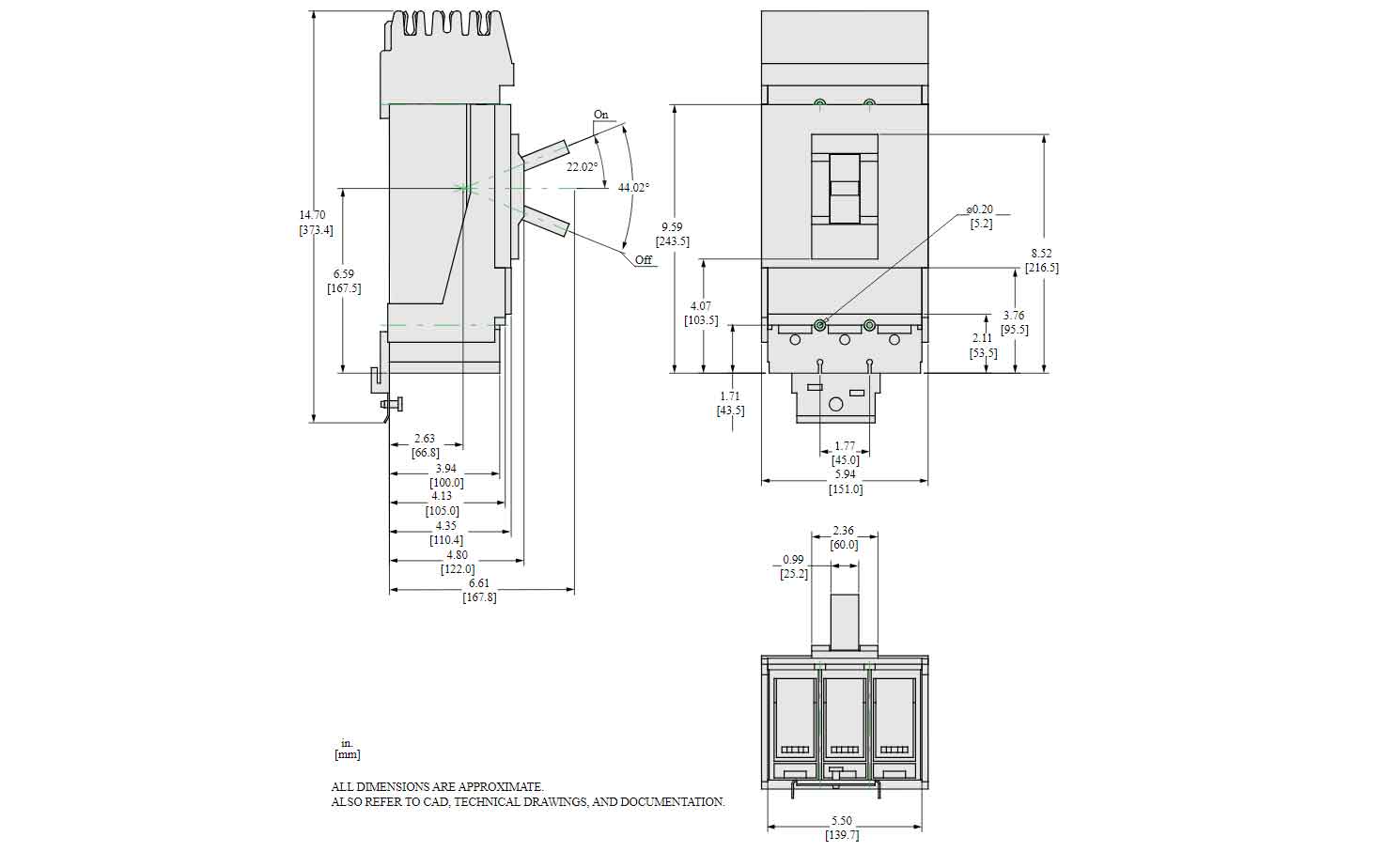 LLA36400U44X - Square D - Molded Case Circuit Breaker