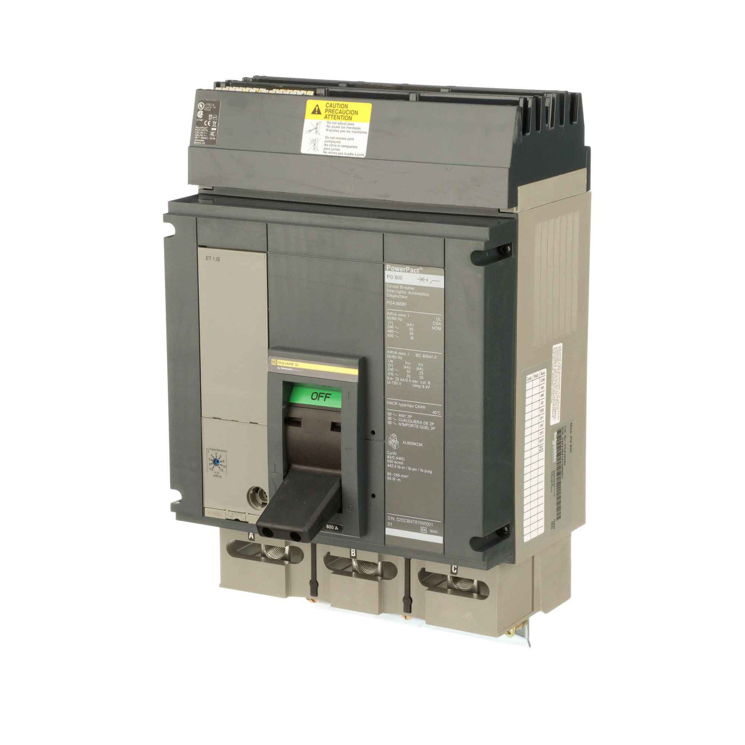 PGA36080 - Square D - Molded Case
 Circuit Breakers