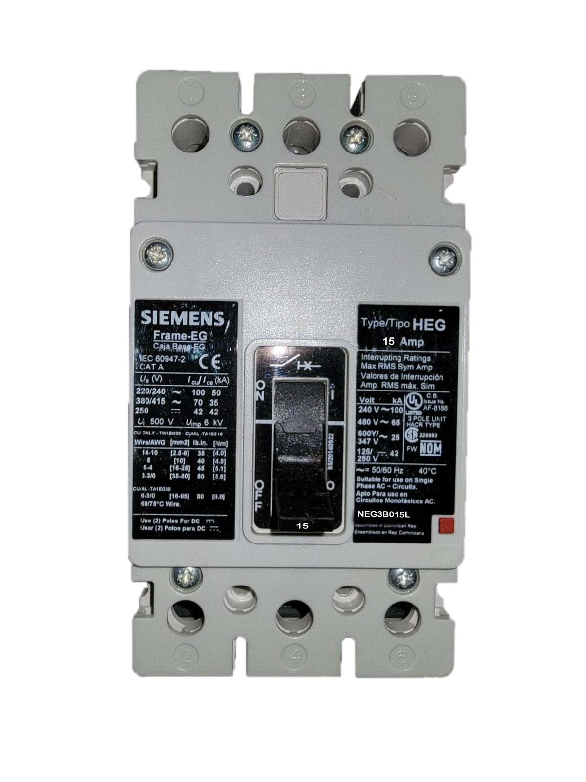 NEG3B015L - Siemens - Molded Case
